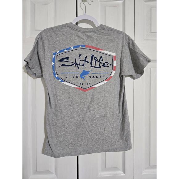 Salt life small unisex grey tshirt - Picture 3 of 7